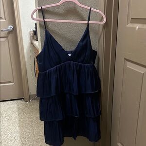 TCEC Midnight Blue Satin Dress